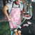 Pink Palaka Japanese Patterns Apron Koi Fish Asanoha Sakura Patchwork Stylized - Polynesian Pride