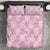 Pink Palaka Japanese Patterns Bedding Set Koi Fish Asanoha Sakura Patchwork Stylized - Polynesian Pride