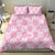 Pink Palaka Japanese Patterns Bedding Set Koi Fish Asanoha Sakura Patchwork Stylized - Polynesian Pride