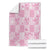 Pink Palaka Japanese Patterns Blanket Koi Fish Asanoha Sakura Patchwork Stylized - Polynesian Pride