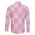 Pink Palaka Japanese Patterns Family Matching Short Sleeve Bodycon Dress and Hawaiian Shirt Koi Fish Asanoha Sakura Patchwork Stylized - Polynesian Pride