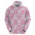 Pink Palaka Japanese Patterns Hoodie Koi Fish Asanoha Sakura Patchwork Stylized - Polynesian Pride