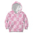 Pink Palaka Japanese Patterns Kid Hoodie Koi Fish Asanoha Sakura Patchwork Stylized - Polynesian Pride