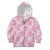 Pink Palaka Japanese Patterns Kid Hoodie Koi Fish Asanoha Sakura Patchwork Stylized - Polynesian Pride