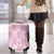 Pink Palaka Japanese Patterns Luggage Cover Koi Fish Asanoha Sakura Patchwork Stylized - Polynesian Pride