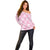 Pink Palaka Japanese Patterns Off Shoulder Sweater Koi Fish Asanoha Sakura Patchwork Stylized - Polynesian Pride