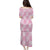 Pink Palaka Japanese Patterns Puletasi Koi Fish Asanoha Sakura Patchwork Stylized - Polynesian Pride