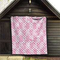 Pink Palaka Japanese Patterns Quilt Koi Fish Asanoha Sakura Patchwork Stylized - Polynesian Pride