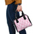Pink Palaka Japanese Patterns Shoulder Handbag Koi Fish Asanoha Sakura Patchwork Stylized - Polynesian Pride