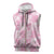 Pink Palaka Japanese Patterns Sleeveless Zip Hoodie Koi Fish Asanoha Sakura Patchwork Stylized - Polynesian Pride