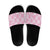 Pink Palaka Japanese Patterns Slide Sandals Koi Fish Asanoha Sakura Patchwork Stylized - Polynesian Pride