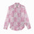 Pink Palaka Japanese Patterns Women Casual Shirt Koi Fish Asanoha Sakura Patchwork Stylized - Polynesian Pride