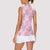 Pink Palaka Japanese Patterns Women Sleeveless Polo Shirt Koi Fish Asanoha Sakura Patchwork Stylized - Polynesian Pride