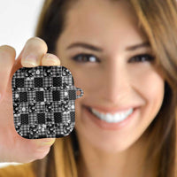 Black Palaka Japanese Patterns AirPods Case Koi Fish Asanoha Sakura Patchwork Stylized LT14 - Polynesian Pride