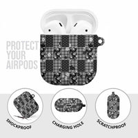 Black Palaka Japanese Patterns AirPods Case Koi Fish Asanoha Sakura Patchwork Stylized LT14 - Polynesian Pride