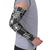 Black Palaka Japanese Patterns Arm Sleeves Koi Fish Asanoha Sakura Patchwork Stylized - Polynesian Pride