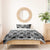 Black Palaka Japanese Patterns Bedding Set Koi Fish Asanoha Sakura Patchwork Stylized - Polynesian Pride