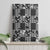 Black Palaka Japanese Patterns Canvas Wall Art Koi Fish Asanoha Sakura Patchwork Stylized - Polynesian Pride
