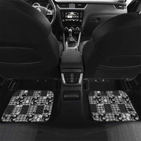 Black Palaka Japanese Patterns Car Mats Koi Fish Asanoha Sakura Patchwork Stylized LT14 Set 2pcs - Back Black - Polynesian Pride