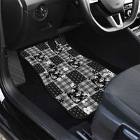 Black Palaka Japanese Patterns Car Mats Koi Fish Asanoha Sakura Patchwork Stylized LT14 - Polynesian Pride