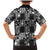 Black Palaka Japanese Patterns Family Matching Mermaid Dress and Hawaiian Shirt Koi Fish Asanoha Sakura Patchwork Stylized - Polynesian Pride
