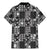 Black Palaka Japanese Patterns Family Matching Mermaid Dress and Hawaiian Shirt Koi Fish Asanoha Sakura Patchwork Stylized - Polynesian Pride