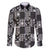 Black Palaka Japanese Patterns Family Matching Mermaid Dress and Hawaiian Shirt Koi Fish Asanoha Sakura Patchwork Stylized - Polynesian Pride