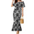 Black Palaka Japanese Patterns Family Matching Mermaid Dress and Hawaiian Shirt Koi Fish Asanoha Sakura Patchwork Stylized - Polynesian Pride