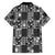 Black Palaka Japanese Patterns Family Matching Summer Maxi Dress and Hawaiian Shirt Koi Fish Asanoha Sakura Patchwork Stylized - Polynesian Pride