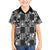 Black Palaka Japanese Patterns Family Matching Summer Maxi Dress and Hawaiian Shirt Koi Fish Asanoha Sakura Patchwork Stylized - Polynesian Pride