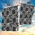 Black Palaka Japanese Patterns Garden Flag Koi Fish Asanoha Sakura Patchwork Stylized - Polynesian Pride