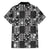 Black Palaka Japanese Patterns Hawaiian Shirt Koi Fish Asanoha Sakura Patchwork Stylized - Polynesian Pride