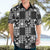 Black Palaka Japanese Patterns Hawaiian Shirt Koi Fish Asanoha Sakura Patchwork Stylized - Polynesian Pride