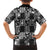 Black Palaka Japanese Patterns Hawaiian Shirt Koi Fish Asanoha Sakura Patchwork Stylized - Polynesian Pride