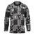 Black Palaka Japanese Patterns Hockey Jersey Koi Fish Asanoha Sakura Patchwork Stylized - Polynesian Pride