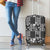 Black Palaka Japanese Patterns Luggage Cover Koi Fish Asanoha Sakura Patchwork Stylized - Polynesian Pride