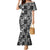 Black Palaka Japanese Patterns Mermaid Dress Koi Fish Asanoha Sakura Patchwork Stylized - Polynesian Pride
