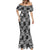 Black Palaka Japanese Patterns Mermaid Dress Koi Fish Asanoha Sakura Patchwork Stylized - Polynesian Pride