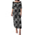 Black Palaka Japanese Patterns Puletasi Koi Fish Asanoha Sakura Patchwork Stylized - Polynesian Pride