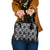 Black Palaka Japanese Patterns Shoulder Handbag Koi Fish Asanoha Sakura Patchwork Stylized - Polynesian Pride
