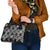 Black Palaka Japanese Patterns Shoulder Handbag Koi Fish Asanoha Sakura Patchwork Stylized - Polynesian Pride