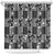 Black Palaka Japanese Patterns Shower Curtain Koi Fish Asanoha Sakura Patchwork Stylized - Polynesian Pride