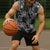 Black Palaka Japanese Patterns Sleeveless Hoodie Koi Fish Asanoha Sakura Patchwork Stylized - Polynesian Pride