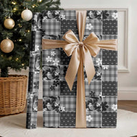 Black Palaka Japanese Patterns Wrapping Paper Koi Fish Asanoha Sakura Patchwork Stylized LT14 - Polynesian Pride