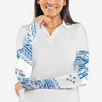 Toa Samoa Rugby Custom Arm Sleeves Uso aso uma Samoan Pattern White - Polynesian Pride
