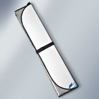 Toa Samoa Rugby Custom Auto Sun Shade Uso aso uma Samoan Pattern White - Polynesian Pride