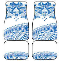 Toa Samoa Rugby Custom Car Mats Uso aso uma Samoan Pattern White - Polynesian Pride