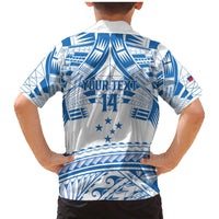 Toa Samoa Rugby Custom Family Matching Mermaid Dress and Hawaiian Shirt Uso aso uma Samoan Pattern White - Polynesian Pride