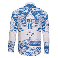 Toa Samoa Rugby Custom Family Matching Puletasi and Hawaiian Shirt Uso aso uma Samoan Pattern White - Polynesian Pride