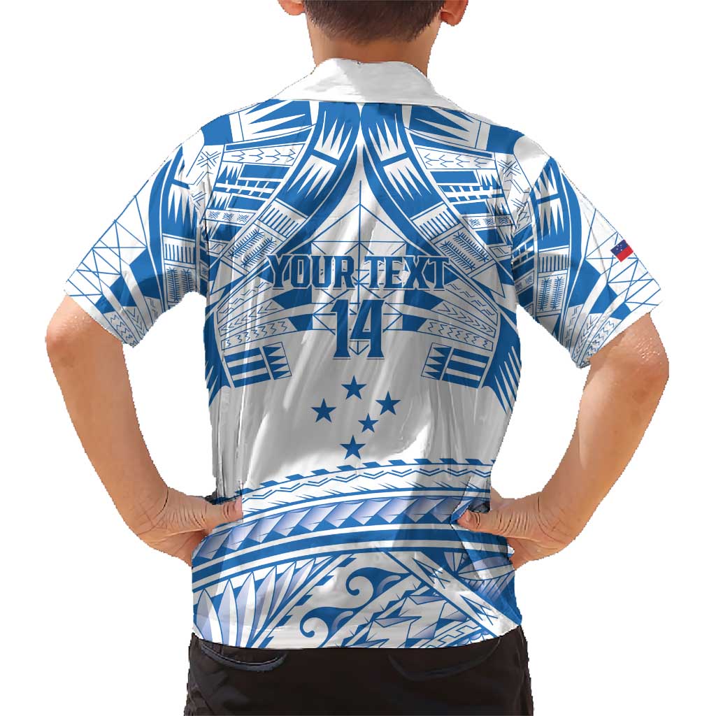 Toa Samoa Rugby Custom Family Matching Short Sleeve Bodycon Dress and Hawaiian Shirt Uso aso uma Samoan Pattern White - Polynesian Pride